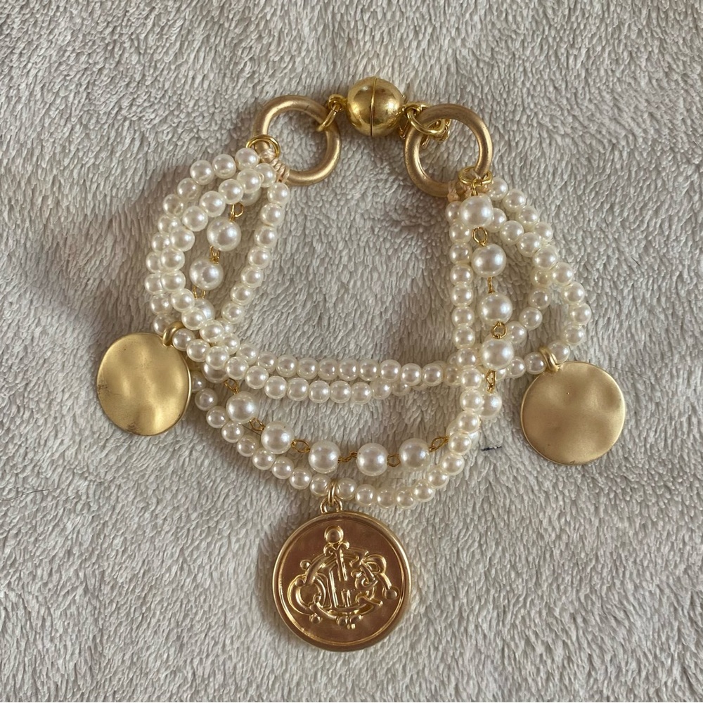 Gold Pearl Bracelet Zenzii